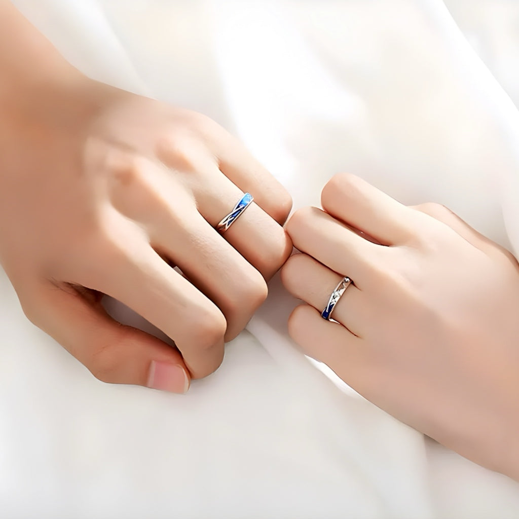 Destined Stars Meteor Couple Rings - Misty and Molly
