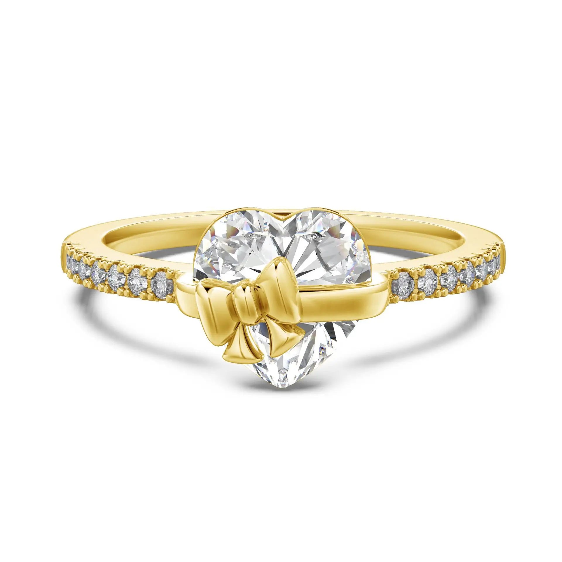 Elegant Bow Heart Ring | 925 Sterling Silver