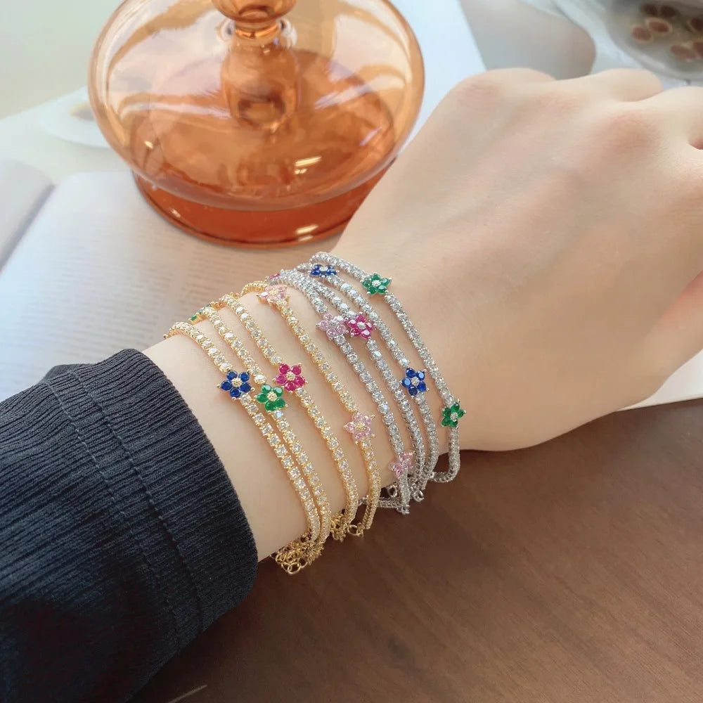 Flora Luxe Tennis Bracelet | 925 Sterling Silver