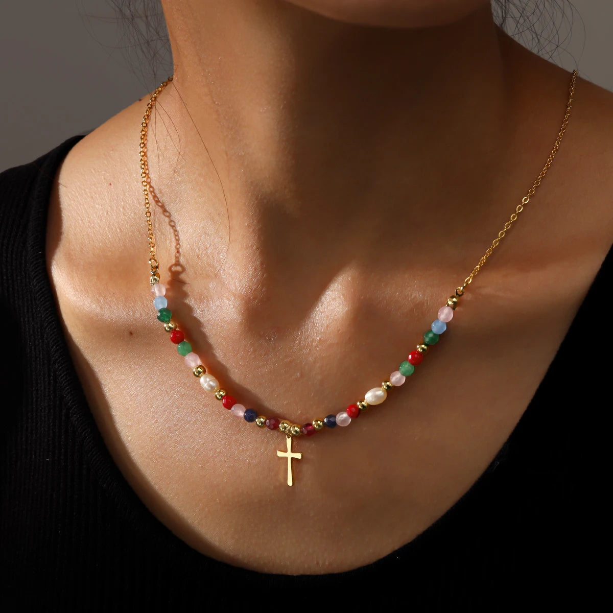 Grace Chain Beaded Necklace