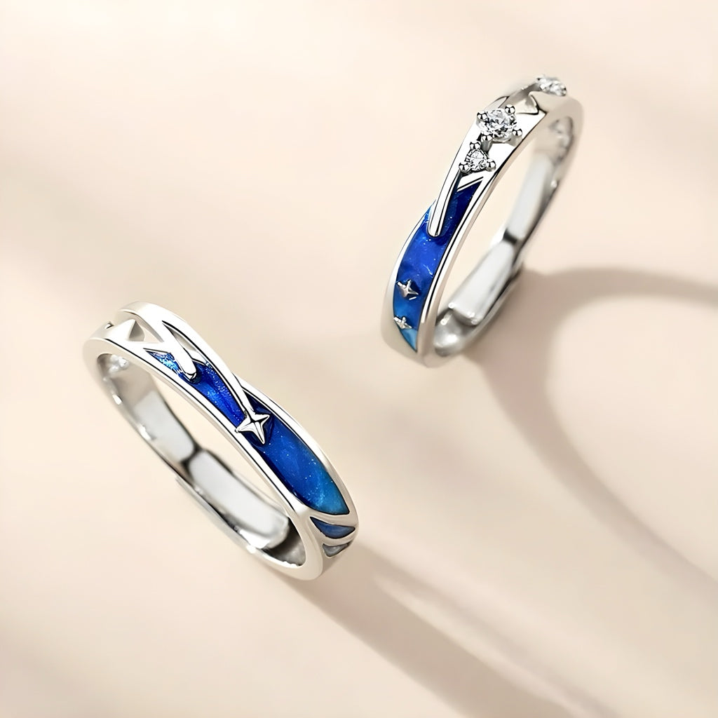 Destined Stars Meteor Couple Rings - Misty and Molly