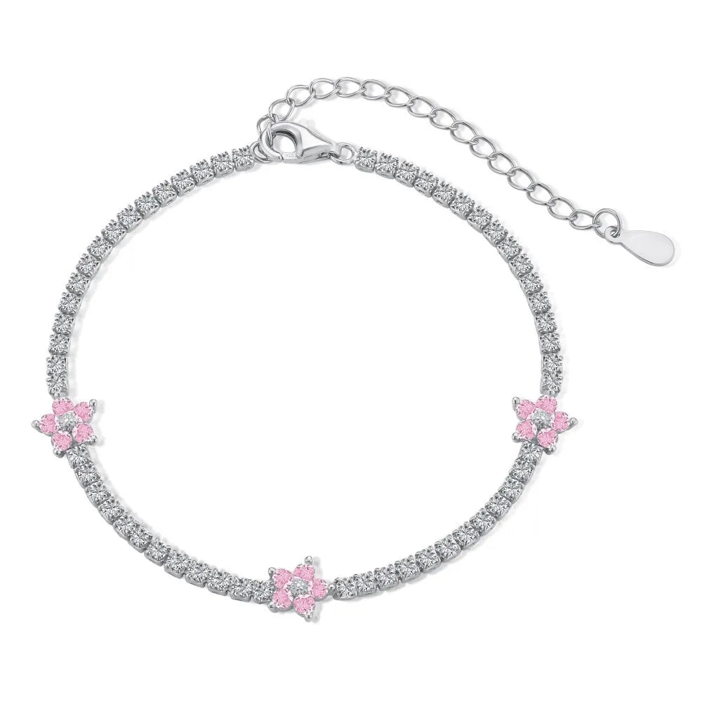 Flora Luxe Tennis Bracelet | 925 Sterling Silver