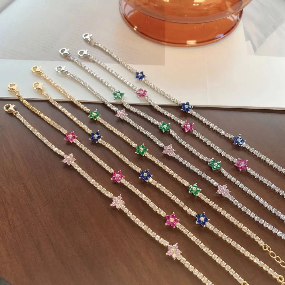 Flora Luxe Tennis Bracelet | 925 Sterling Silver