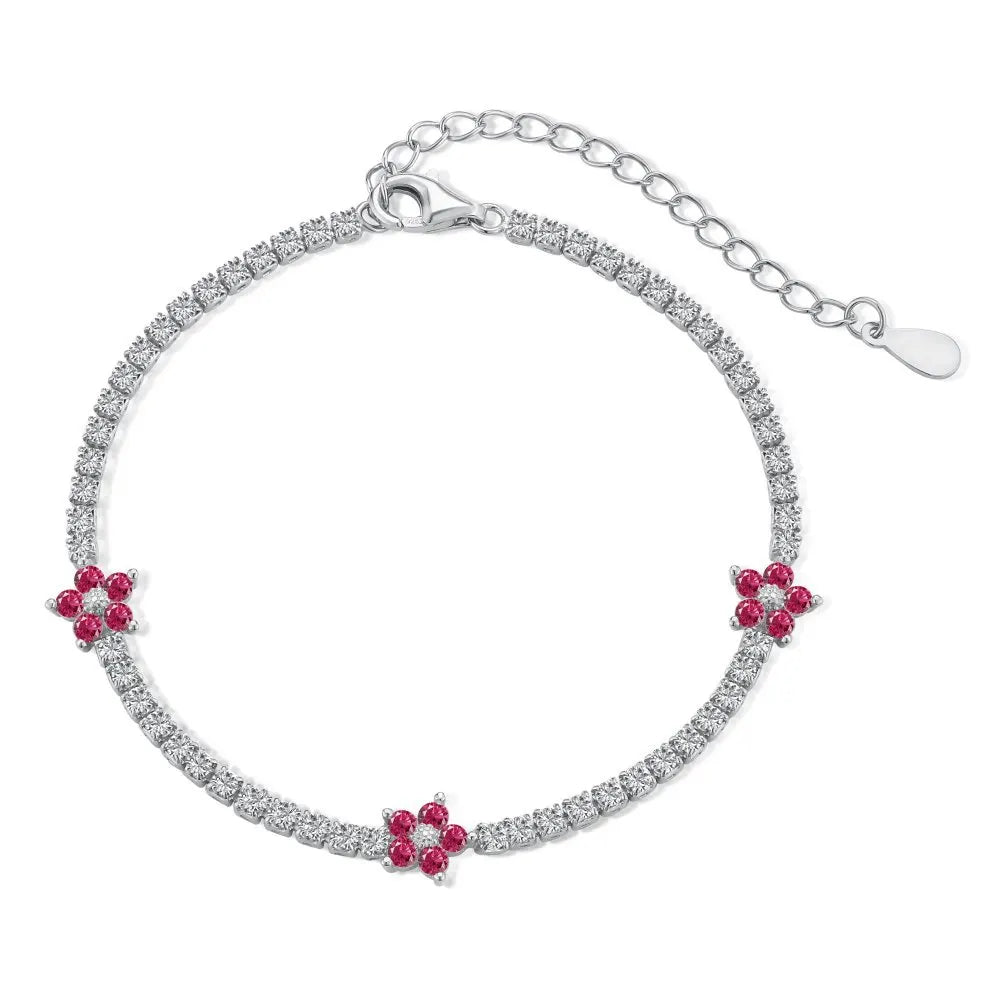 Flora Luxe Tennis Bracelet | 925 Sterling Silver