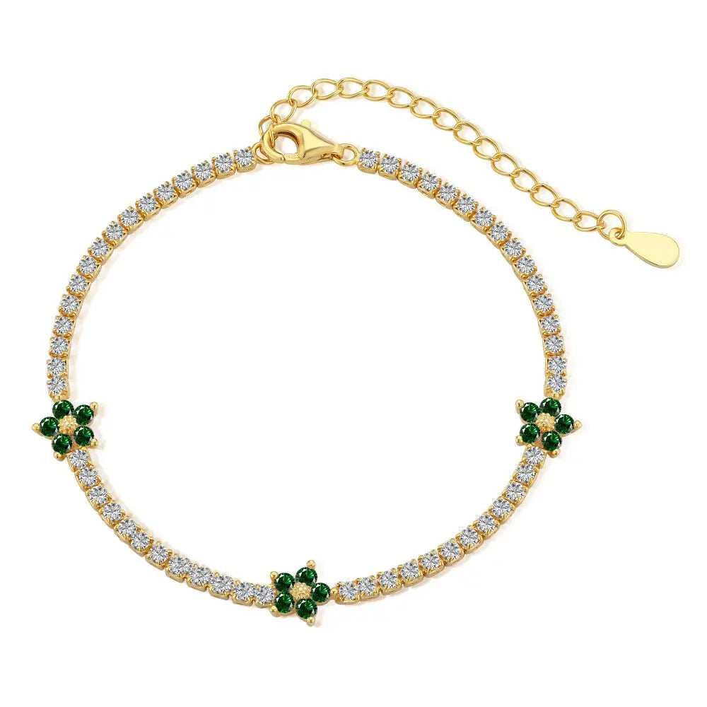 Flora Luxe Tennis Bracelet | 925 Sterling Silver