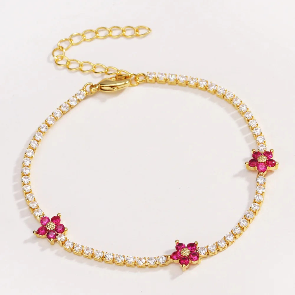 Flora Tennis Bracelet