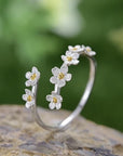 Timeless Memories Forget-Me-Not Silver Ring - Misty and Molly