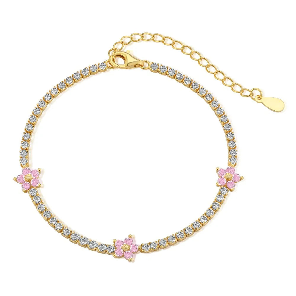 Flora Luxe Tennis Bracelet | 925 Sterling Silver