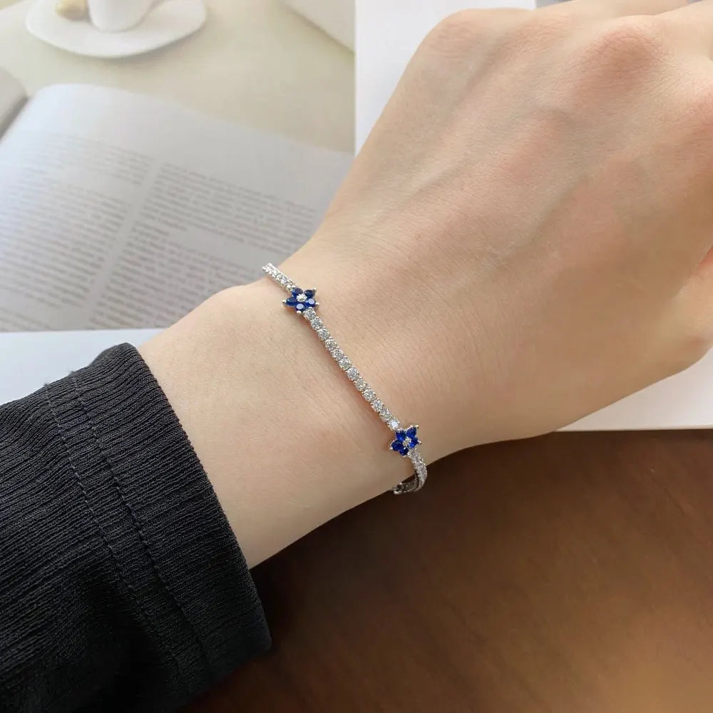 Flora Luxe Tennis Bracelet | 925 Sterling Silver