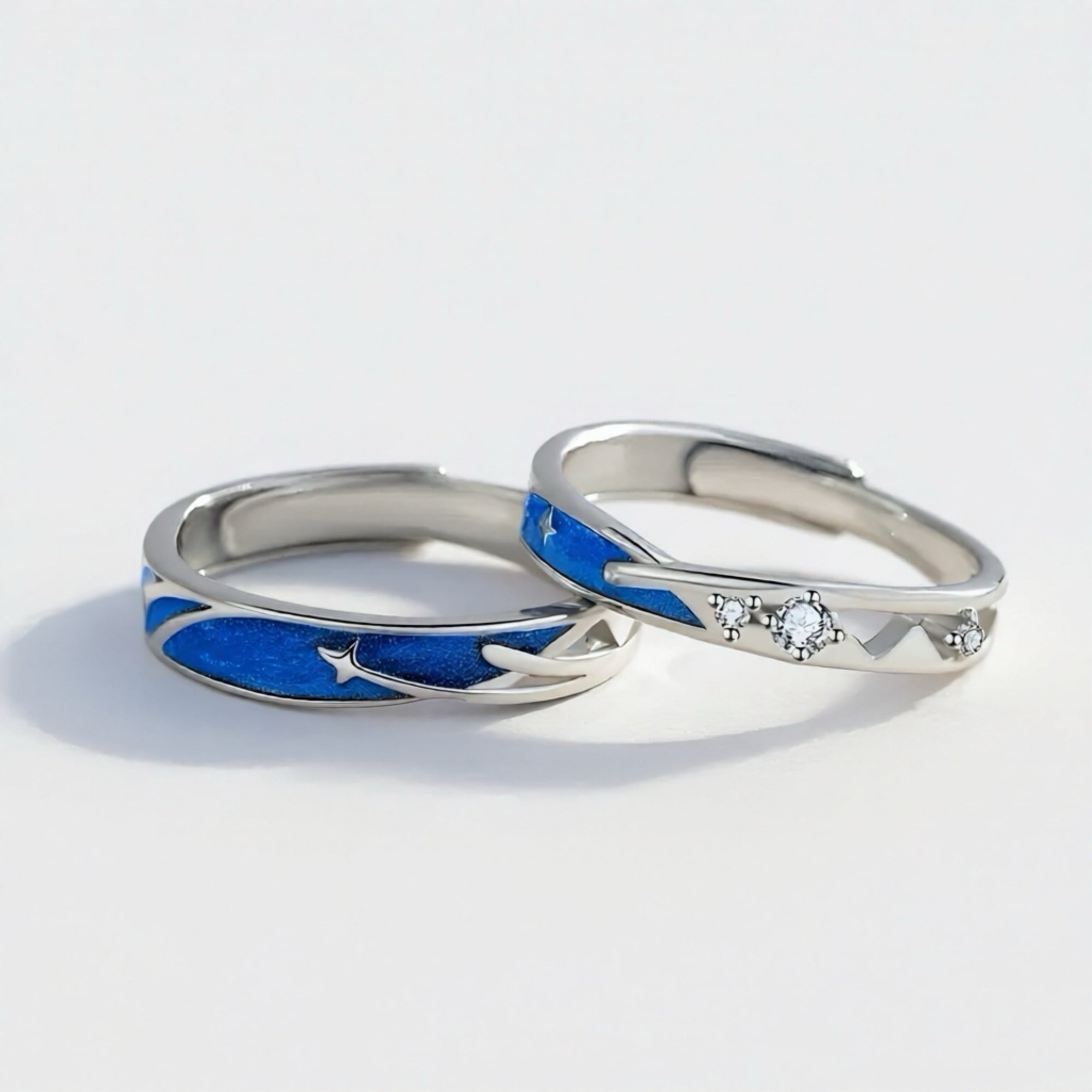 Destined Stars Meteor Couple Rings - Misty and Molly