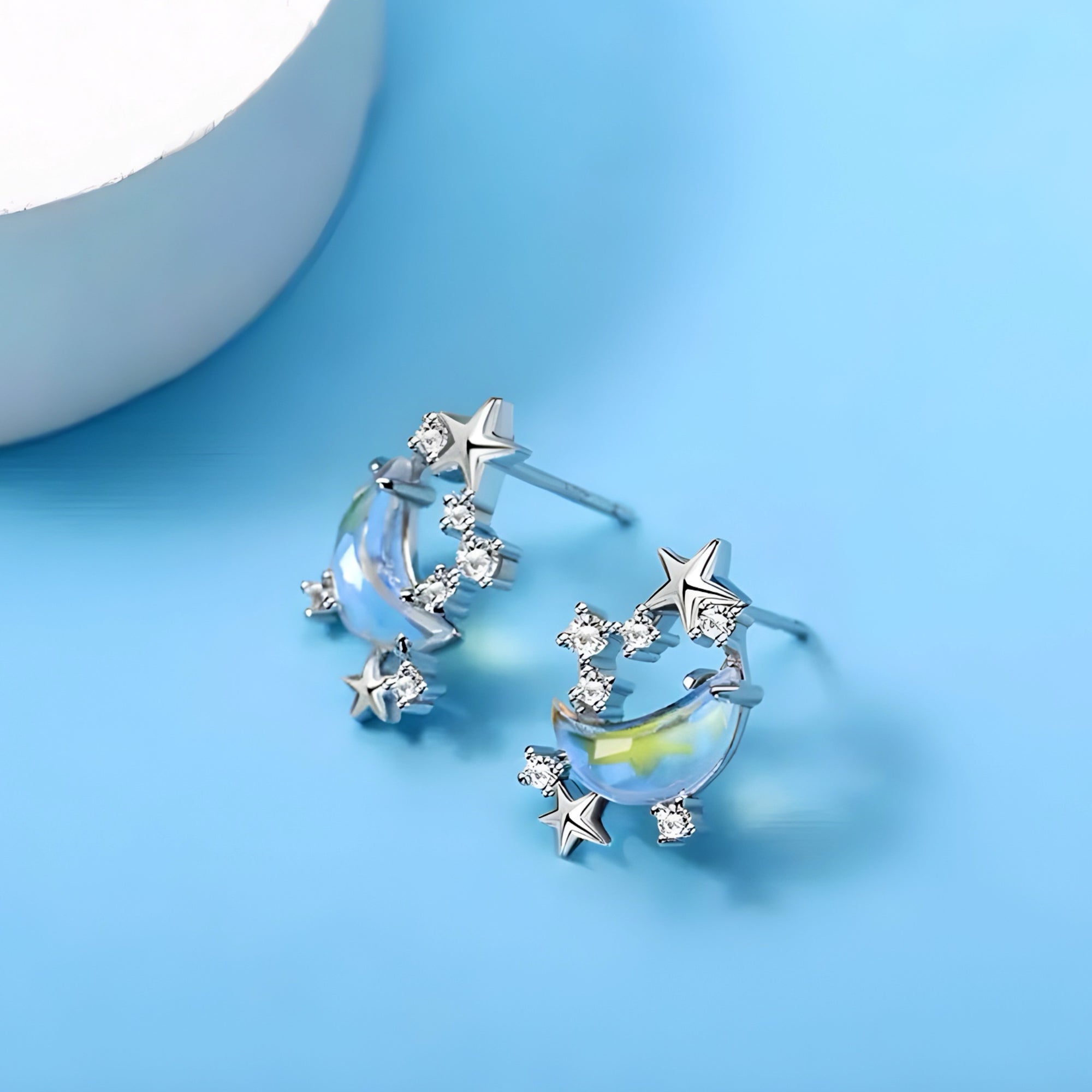 Starlit Moon Crystal Earrings - Misty and Molly