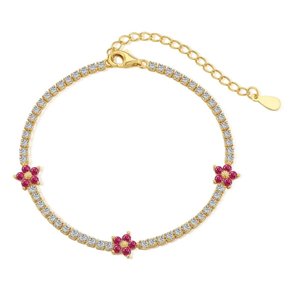 Flora Luxe Tennis Bracelet | 925 Sterling Silver