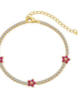 Flora Luxe Tennis Bracelet | 925 Sterling Silver