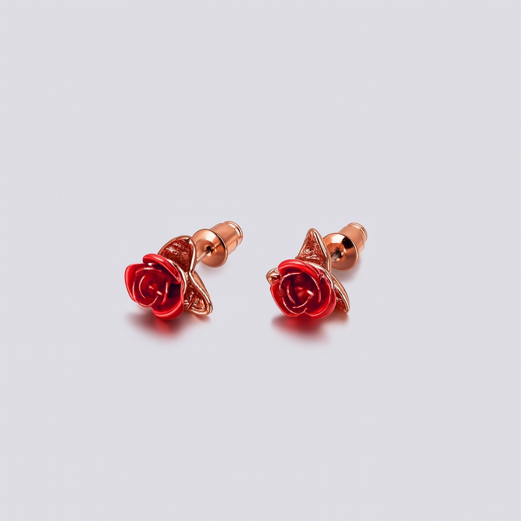 Eternal Bloom Rose Earrings - Misty and Molly