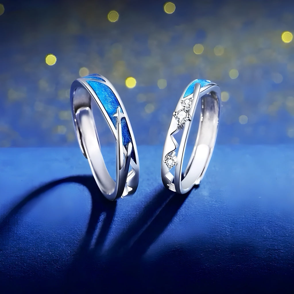 Destined Stars Meteor Couple Rings - Misty and Molly