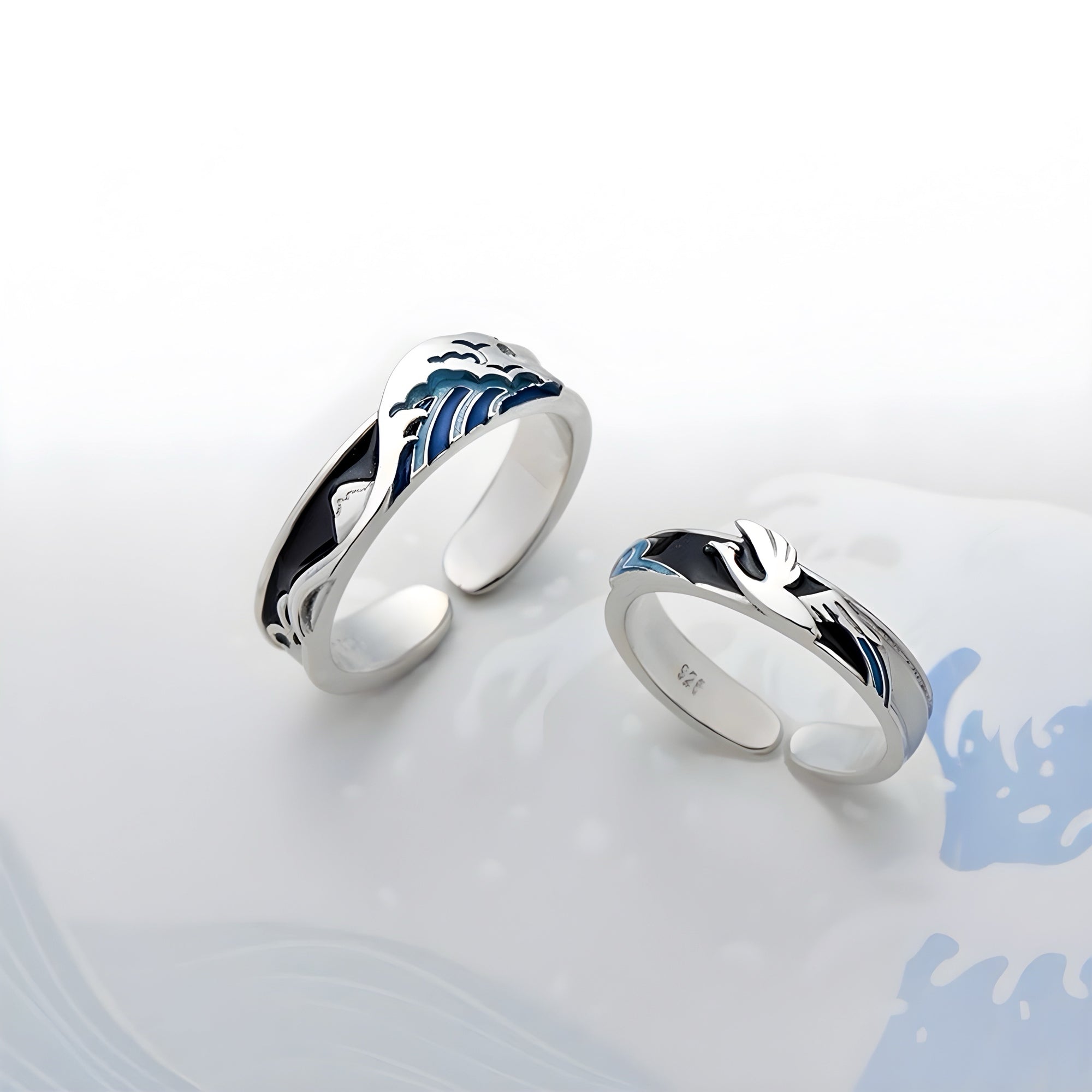 The Great Wave Ring Set - Misty and Molly