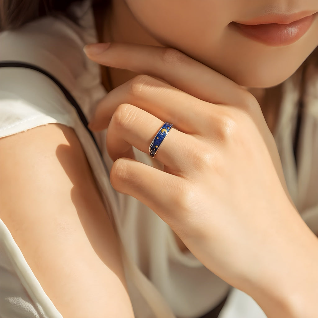 Starry Night Silver Ring - Misty and Molly