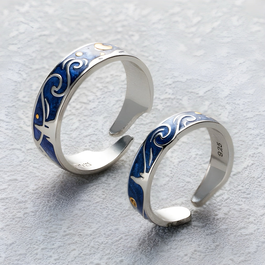 Starry Night Ring Set - Misty and Molly