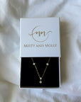 Circle of Luck Clover Moissanite Necklace