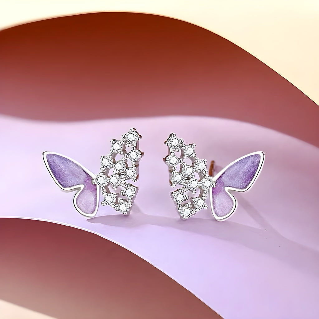 Violet Wings Butterfly Earrings - Misty and Molly