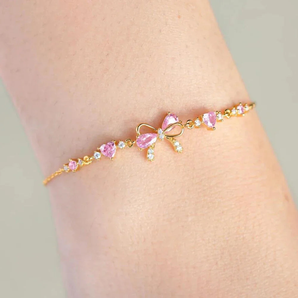 Crystal Bow Bracelet - Misty and Molly