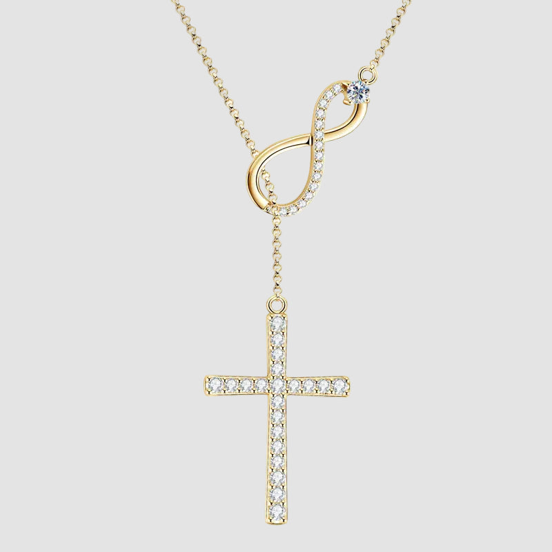 Infinite Faith Moissanite Cross Necklace - Misty and Molly