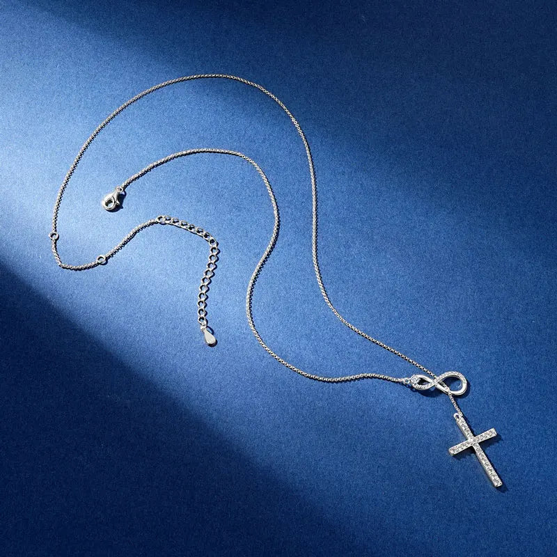 Infinite Faith Moissanite Cross Necklace - Misty and Molly