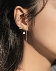 Bamboo Grace Asymmetrical Earrings