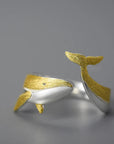 Whispers of the Deep Whale Ring - Misty and Molly