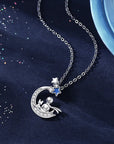 Little Prince and Fox Necklace and Earrings Set