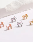 Crystal Bow Earrings - Misty and Molly