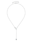 Endless Promise Infinity Lariat Moissanite Necklace