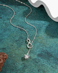 Endless Promise Infinity Lariat Moissanite Necklace