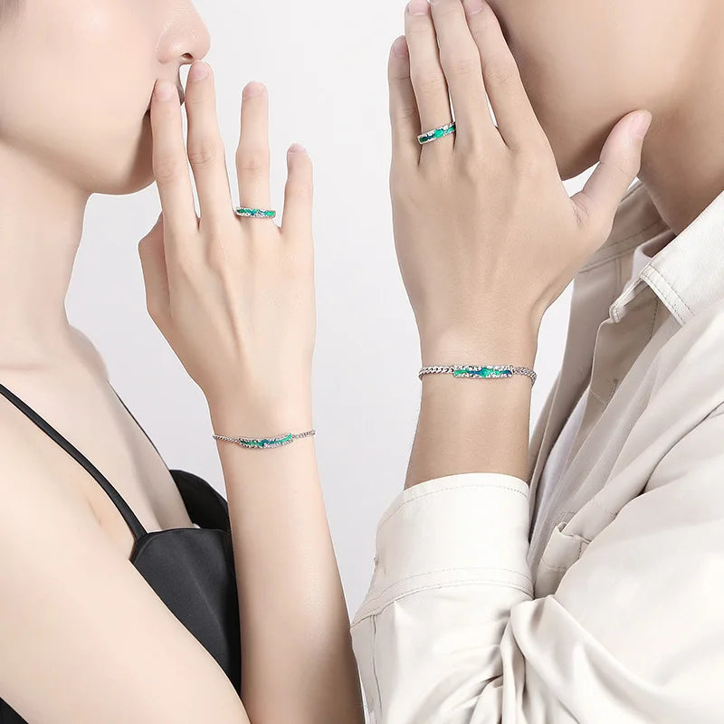Aurora Promise Couple Rings - Misty and Molly