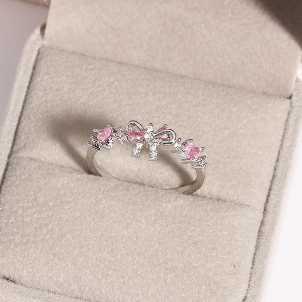 Crystal Bow Ring - Misty and Molly