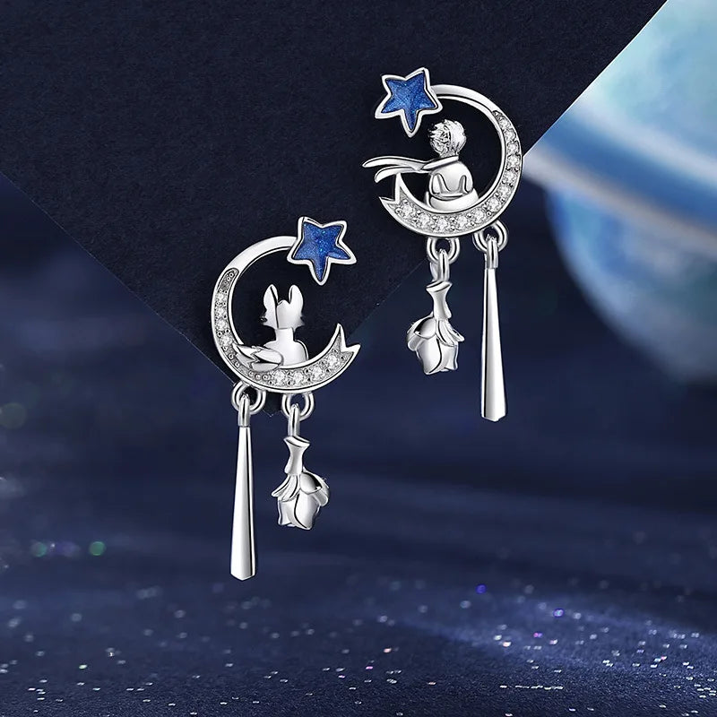 Little Prince and Fox Necklace and Earrings Set - Misty and Molly