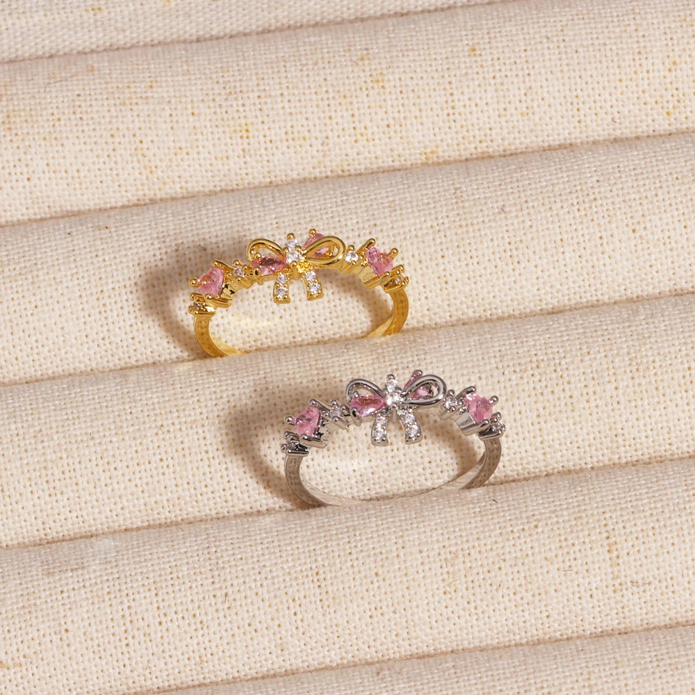 Crystal Bow Ring - Misty and Molly