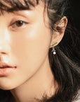 Bamboo Grace Asymmetrical Earrings