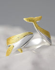 Whispers of the Deep Whale Ring - Misty and Molly