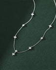 Circle of Luck Clover Moissanite Necklace