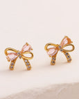 Crystal Bow Earrings - Misty and Molly