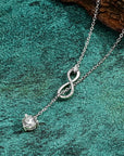 Endless Promise Infinity Lariat Moissanite Necklace