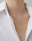 Endless Promise Infinity Lariat Moissanite Necklace