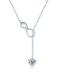 Endless Promise Infinity Lariat Moissanite Necklace