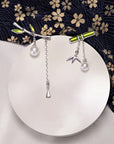 Bamboo Grace Asymmetrical Earrings