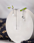 Bamboo Grace Asymmetrical Earrings
