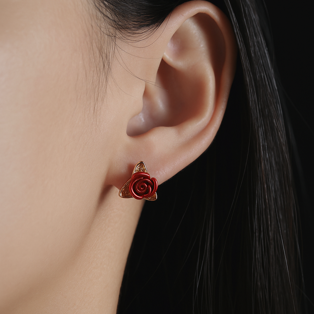Eternal Bloom Rose Earrings - Misty and Molly