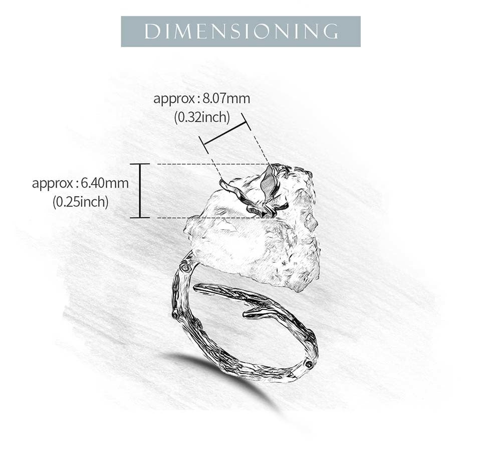 Handmade Aquamarine Crystal Butterfly Ring - Misty and Molly