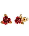 Red Rose Earrings - Misty and Molly
