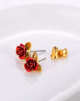 Red Rose Earrings - Misty and Molly